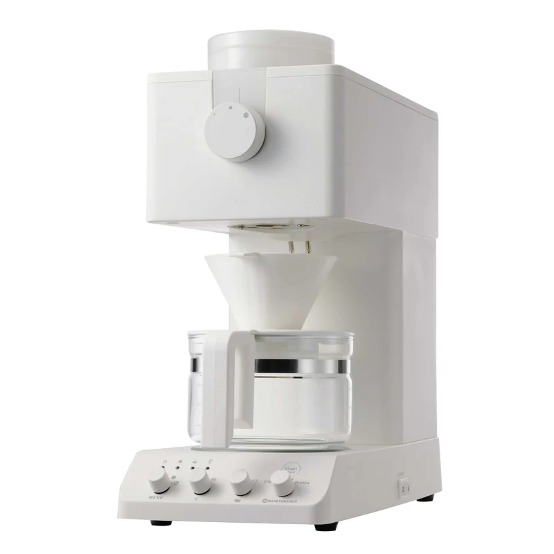 Twinbird Automatic Coffee Maker with Grinder Burr Type CM-D457W White 3cups 100V