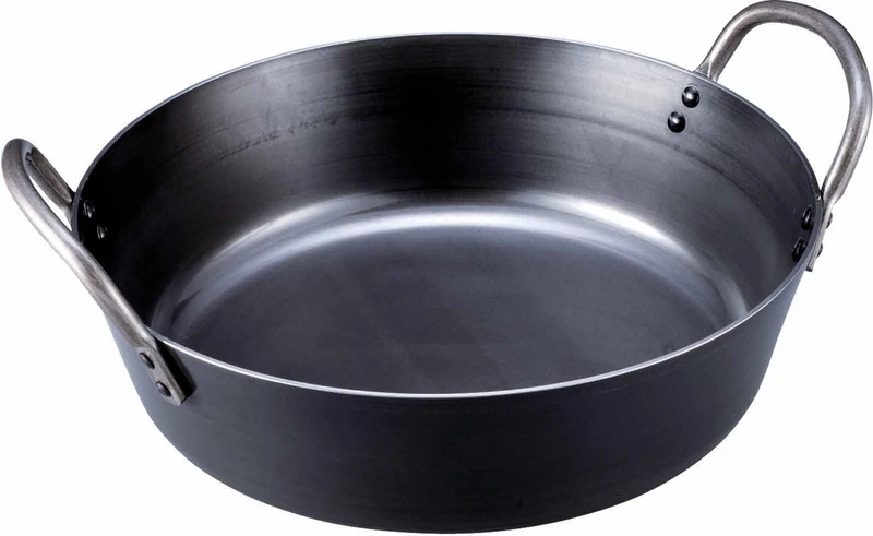 Kanda Iron Frying Pan 30cm 5L Japanese Tempura Pot Model 002174