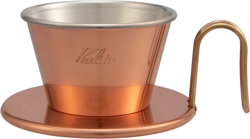 Kalita Wave Handcrafted Copper Coffee Dripper WDC-155 Made in Japan For 1-2 Cups
