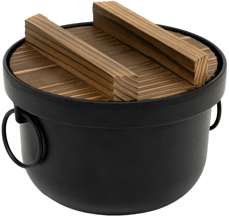 Ikenaga Iron Works rice iron kettle black for 2cups Made in Japan