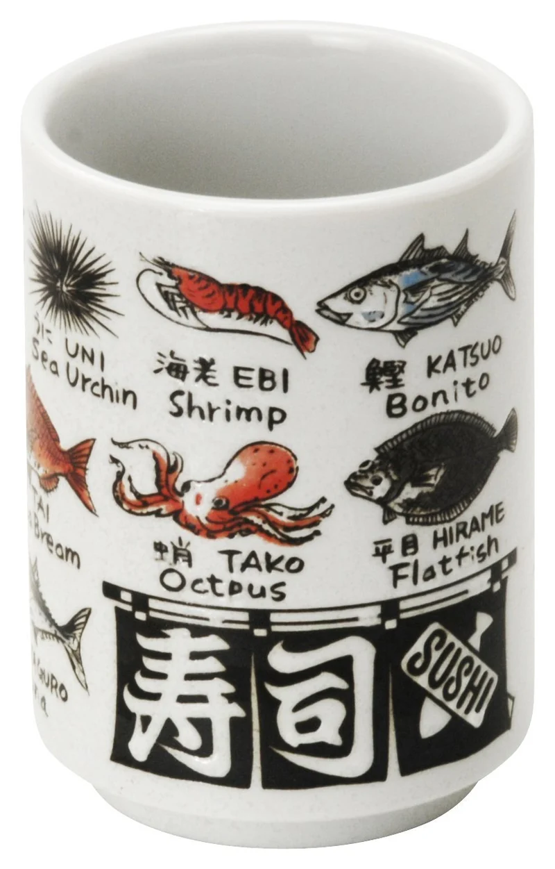 Minoyaki Sushi Yunomi Cup made in Japan 552-13-47E