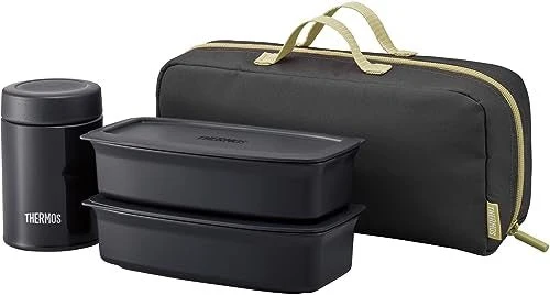 Thermos Vacuum Insulated Soup Lunch Set 1000ml Smoke Black JEA-1001 SMB