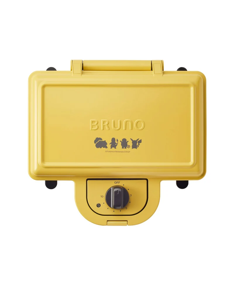 BRUNO Pokémon Hot Sandwich Maker Pikachu Yellow BOE132-YE ※100V