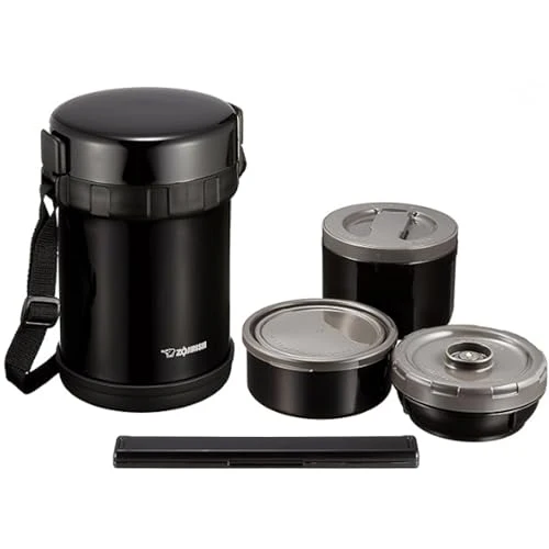 Zojirushi Stainless Steel Insulated Lunch Jar Bento 3 Cups Microwave-safe Black SL-GH18-BA