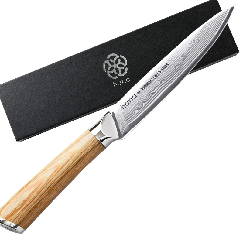 Ebisu Yaiba Hana petty knife 135mm VG-10 Damascus