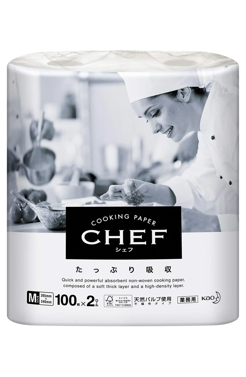 Kao Professional Chef Kitchen Paper Full Absorption M White 100 Sheets x 2 Rolls
