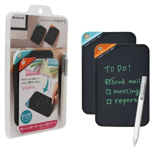 King Jim Electronic Memo Pad Boogie Board Papery M Size 7inch Starter Set (2 main units 1 stylus) BB-18M-S2A