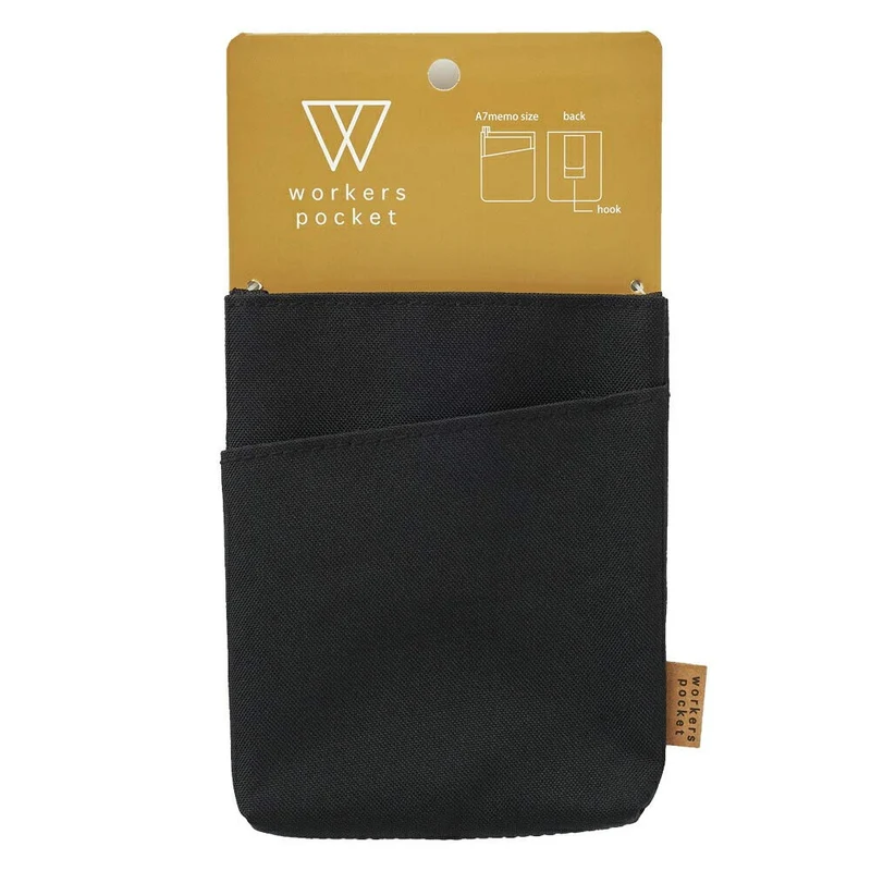 Nakabayashi Worker's Pocket Mini Black Professional Pouch A7 Size Hook Attachment