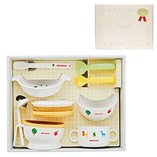 MIKIHOUSE Baby Tableware Set - Baby Gift (Wrapped) Made in Japan
