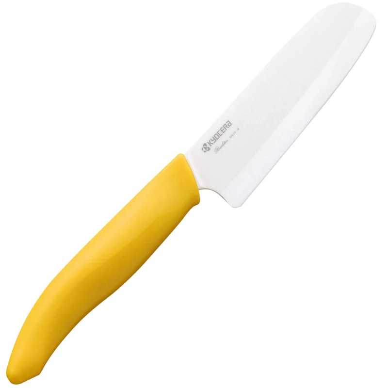 Kyocera Ceramic Children's Kitchen Knife with Rounded Edge 105mm Yellow FKR-105