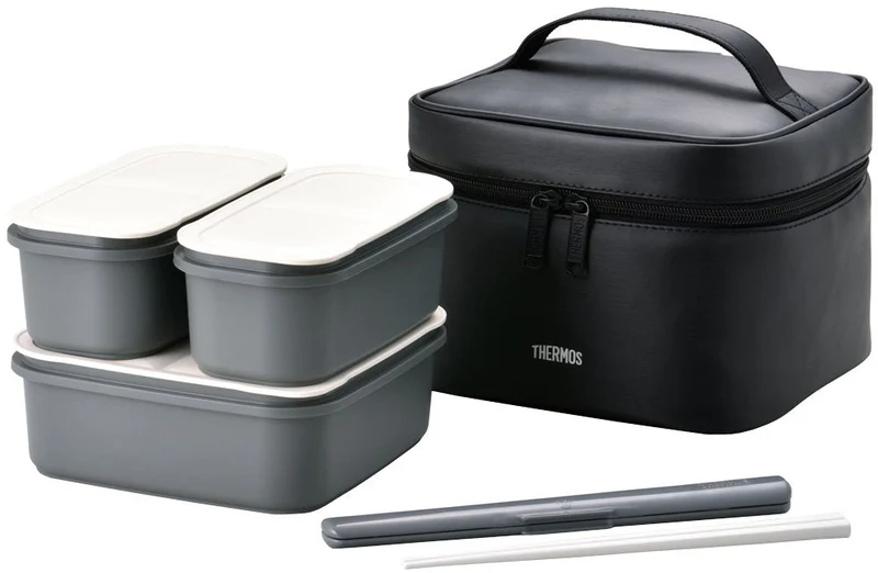 Thermos Lunch Box 2-Tier Large 1.8L Black DJF-1800 BK