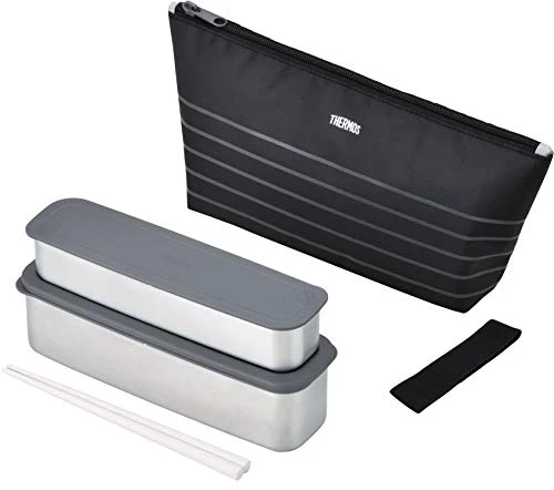 Thermos 2-Tier Bento lunch box Stainless steel DSA-804W BKBD
