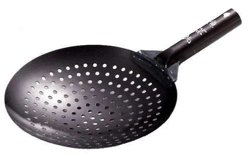 Pan food Fry 27cm Iron Wok Chinese Strainer Frying Pan EPORAS 60812