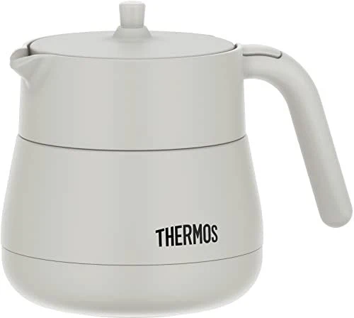 Thermos vacuum insulated teapot with strainer 450ml light gray