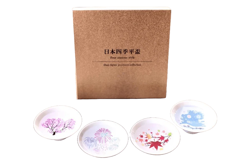 Marumo Takagi Cool Sensation of Japanese Seasons Quad-Season Chawan Set