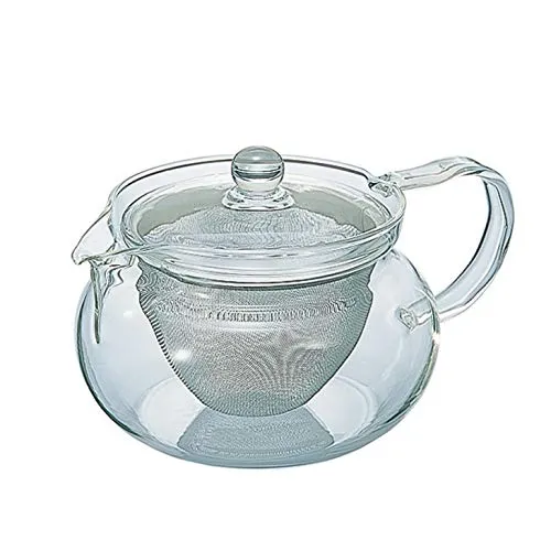 HARIO Tea kyusu transparent working capacity 450ml round microwave-safe CHJMN-45T