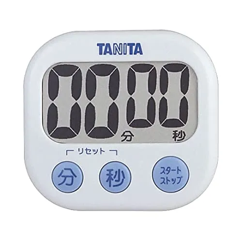 Tanita kitchen timer with magnet large screen TD-384-WH