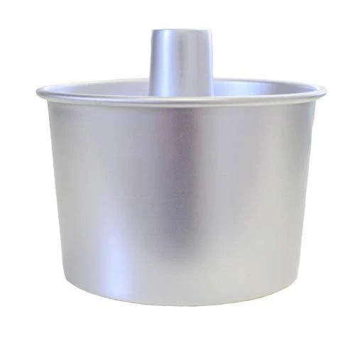Asai Shoten Original Seamless Aluminum Tall Chiffon Cake Mold 14cm Silver