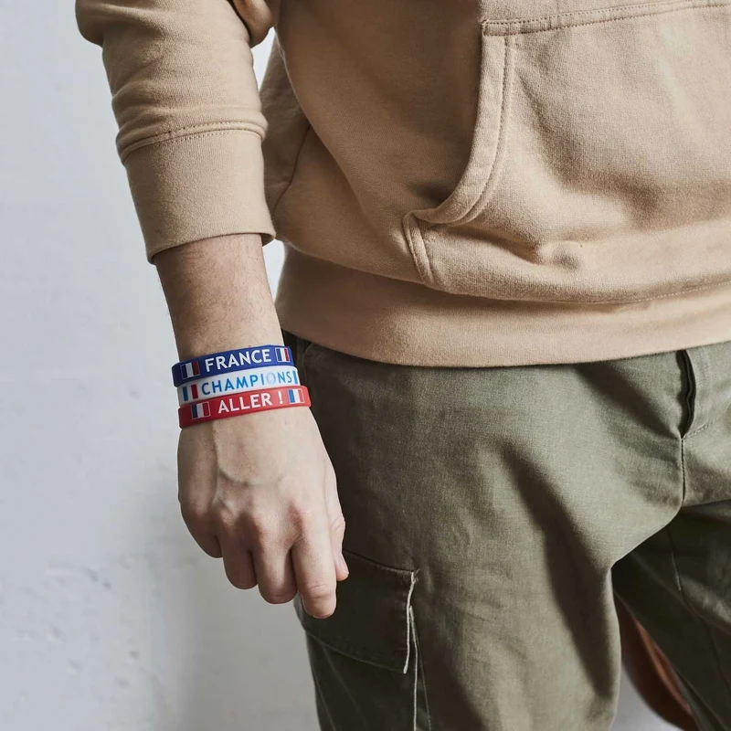 Lot de 3 bracelets supporter
